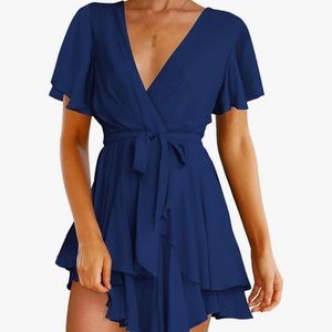 V-neck sexy dress